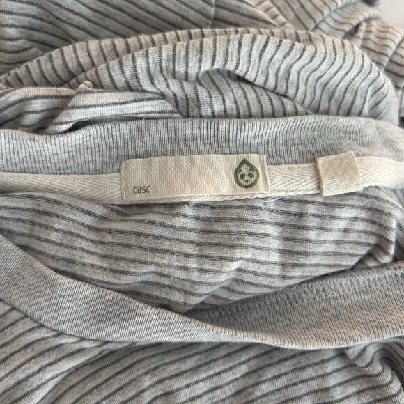 Tasc Performance Dress Medium Womens Gray Striped Sleeveless Side Slit Midi (2) - Picture 10 of 12